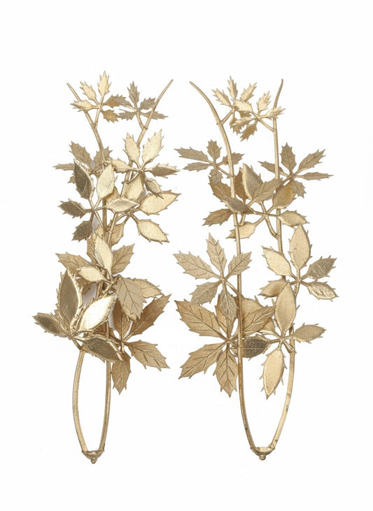 Golden Leaf Cake Topper