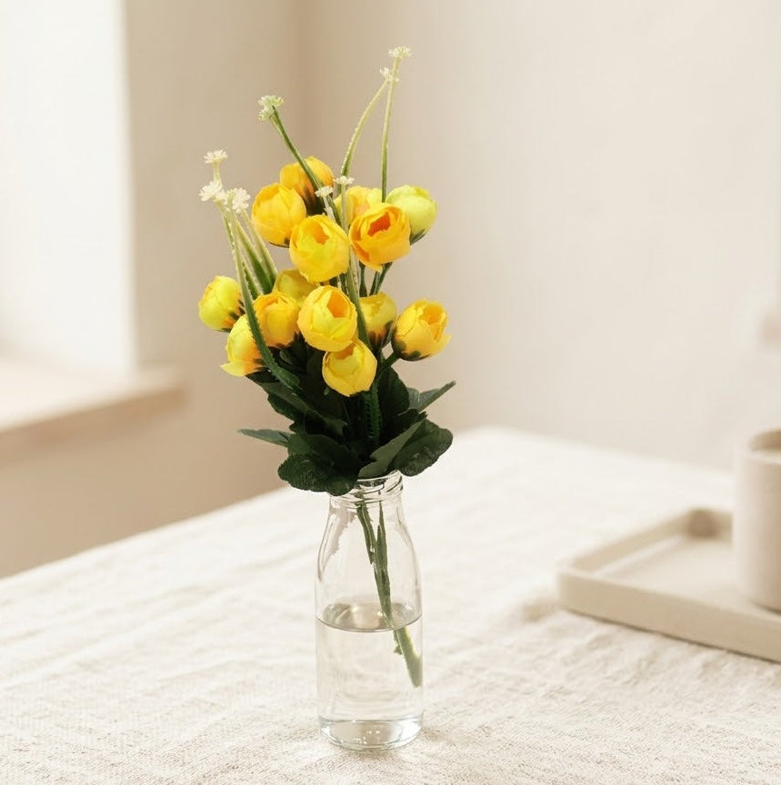 Mini Yellow Peony Artificial Flower Bouquet NS4118-I