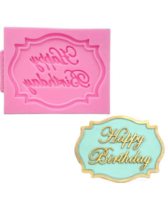 happy birthday Fondant mould