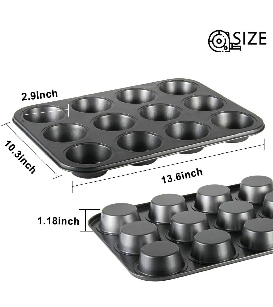 12 cavity Cupcake tray