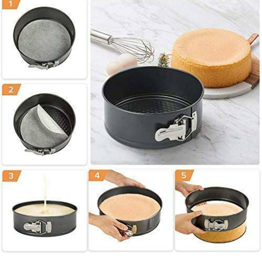 Carbon Steel Round Shape Cake Mould | Baking Pan (Set of 3 Pcs) –  ekitchen.in
