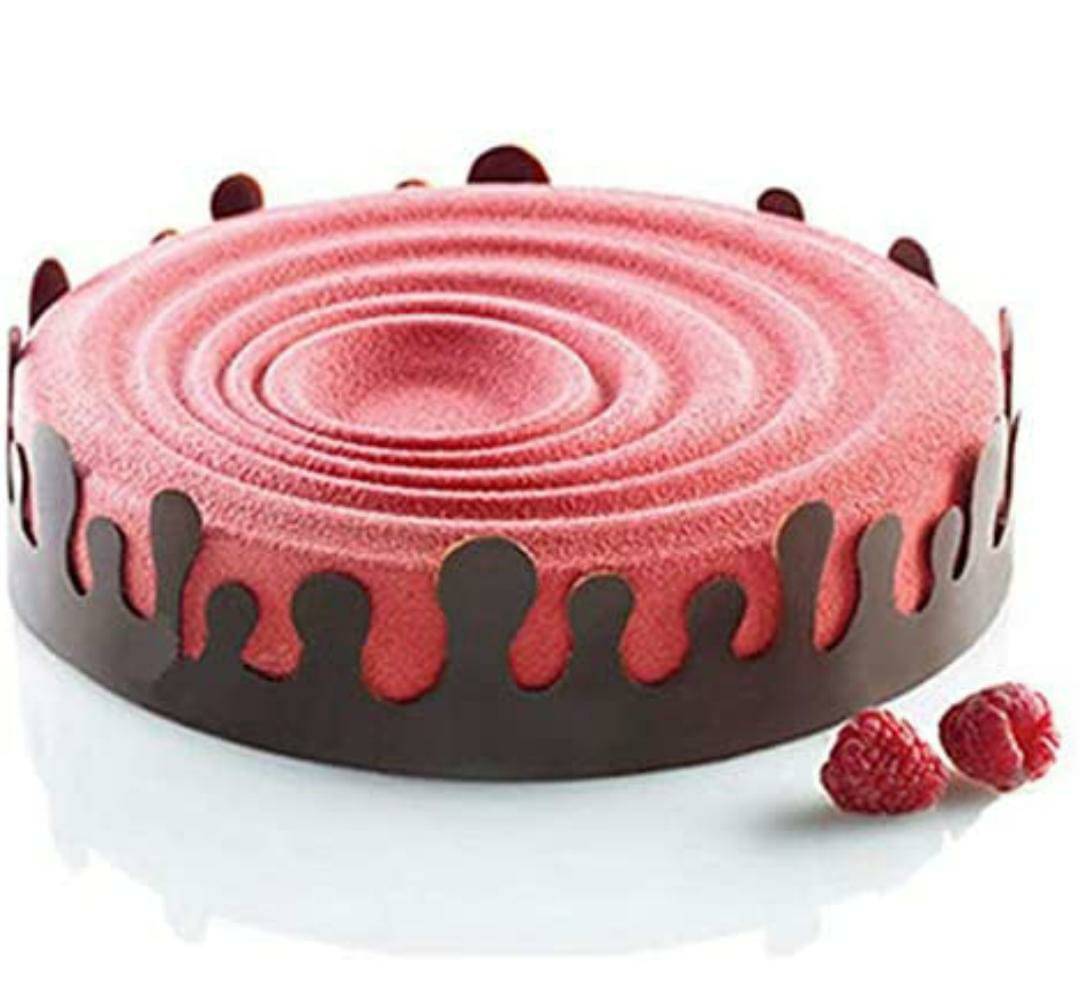 Drop Wave Shape Mousse Cake Mould, Non-stick Easy Release Spiral Tray for Baking, Dessert