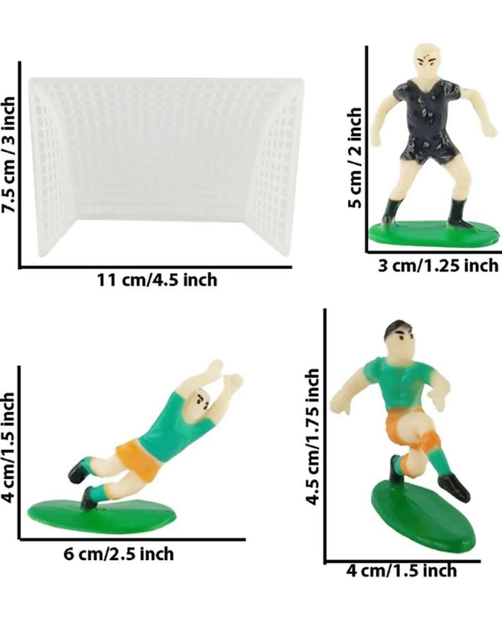 Footbal Soccer Cake Topper Set of 7