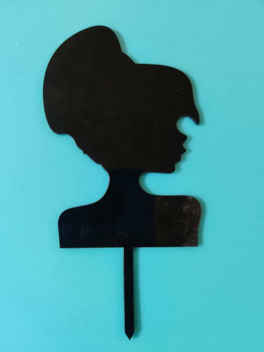 Girl  Face Acrylic Cake Topper RT00269