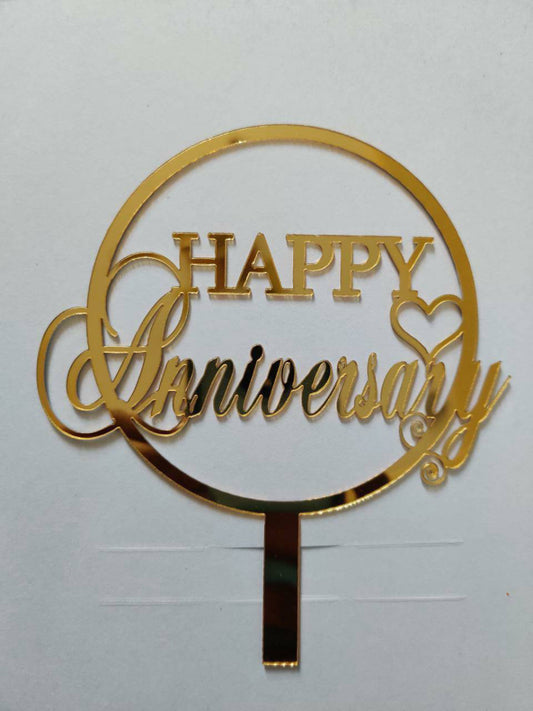 Acrylic Anniversary Cake Topper  RT00010