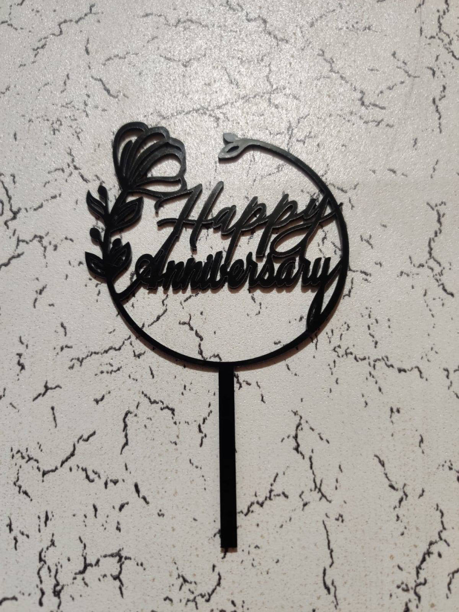 Happy Anniversary Acrylic Cake Topper  RT00233