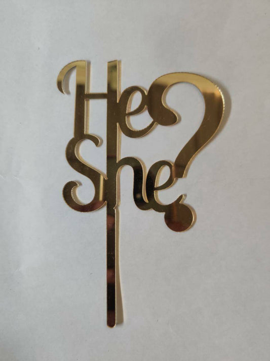 He she cake  Topper RT00124