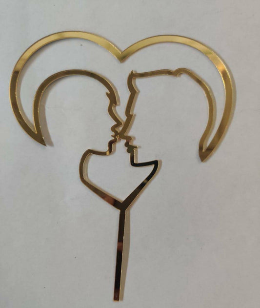 Couple Face Cake Topper RT00091