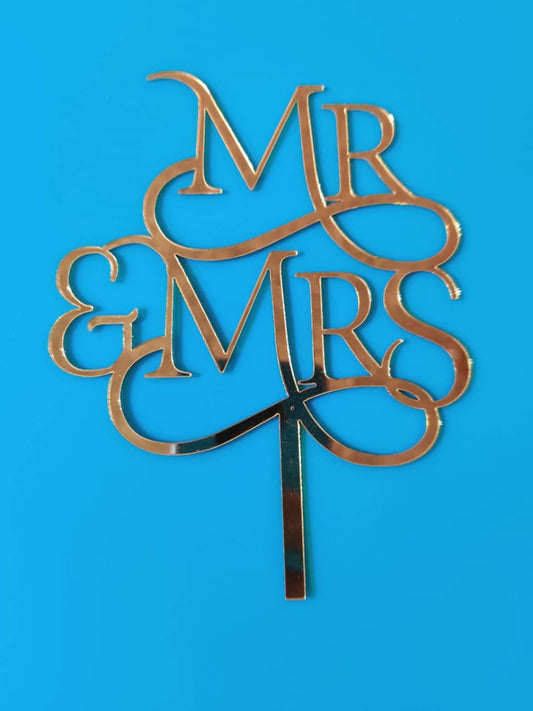 Mr and Mrs  Acrylic Cake Topper