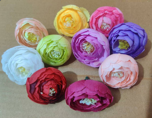 Mini Peony Flower (Random Color) Pack of 10