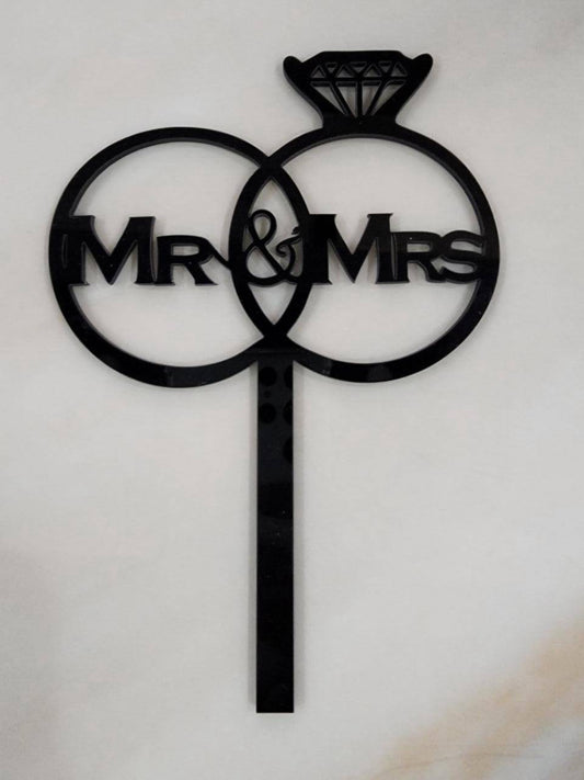 6 Inch Mr&Mrs Cake Topper