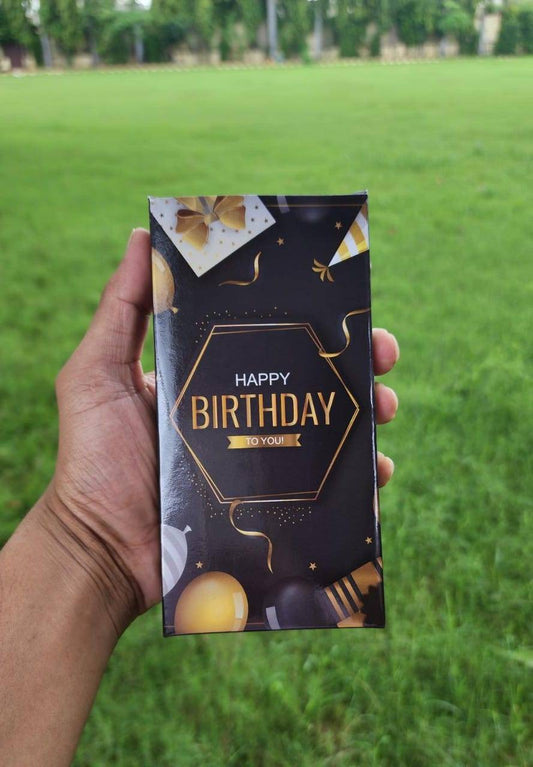 Happy Birthday Bar box
Liminated box with Premium Quality

Size 6.25×3.20×0.5