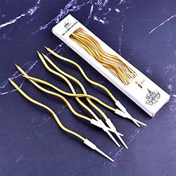 Twisty Golden Long Stick Candle