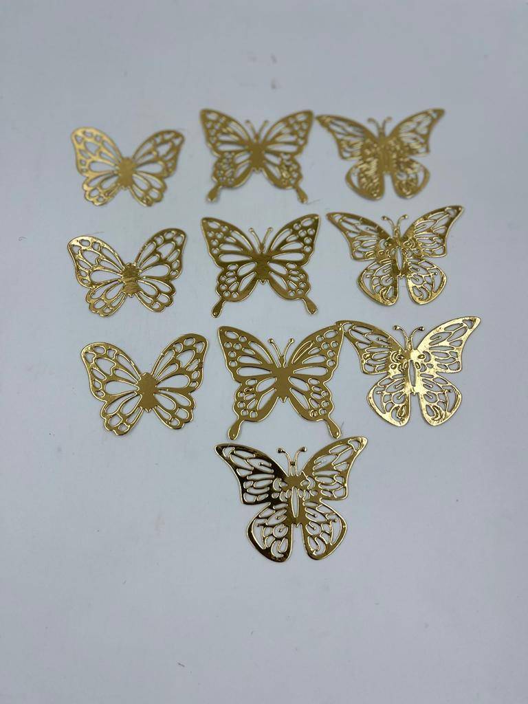 Golden Non Edible Butterfly 
Pack of 10 CD00060