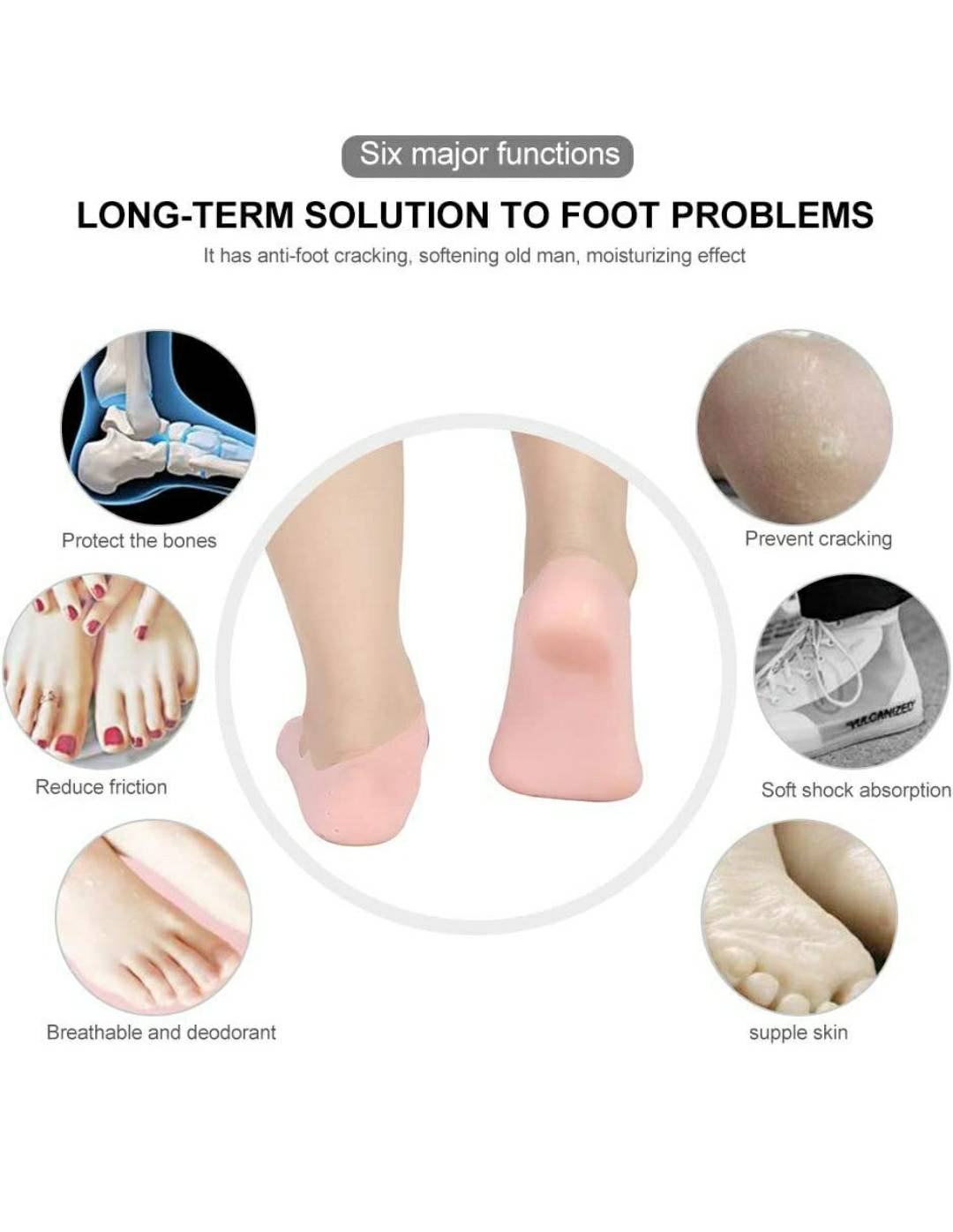 Anti heel silicone