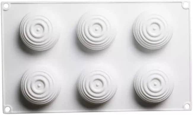 6 cavity spiral silicone mould