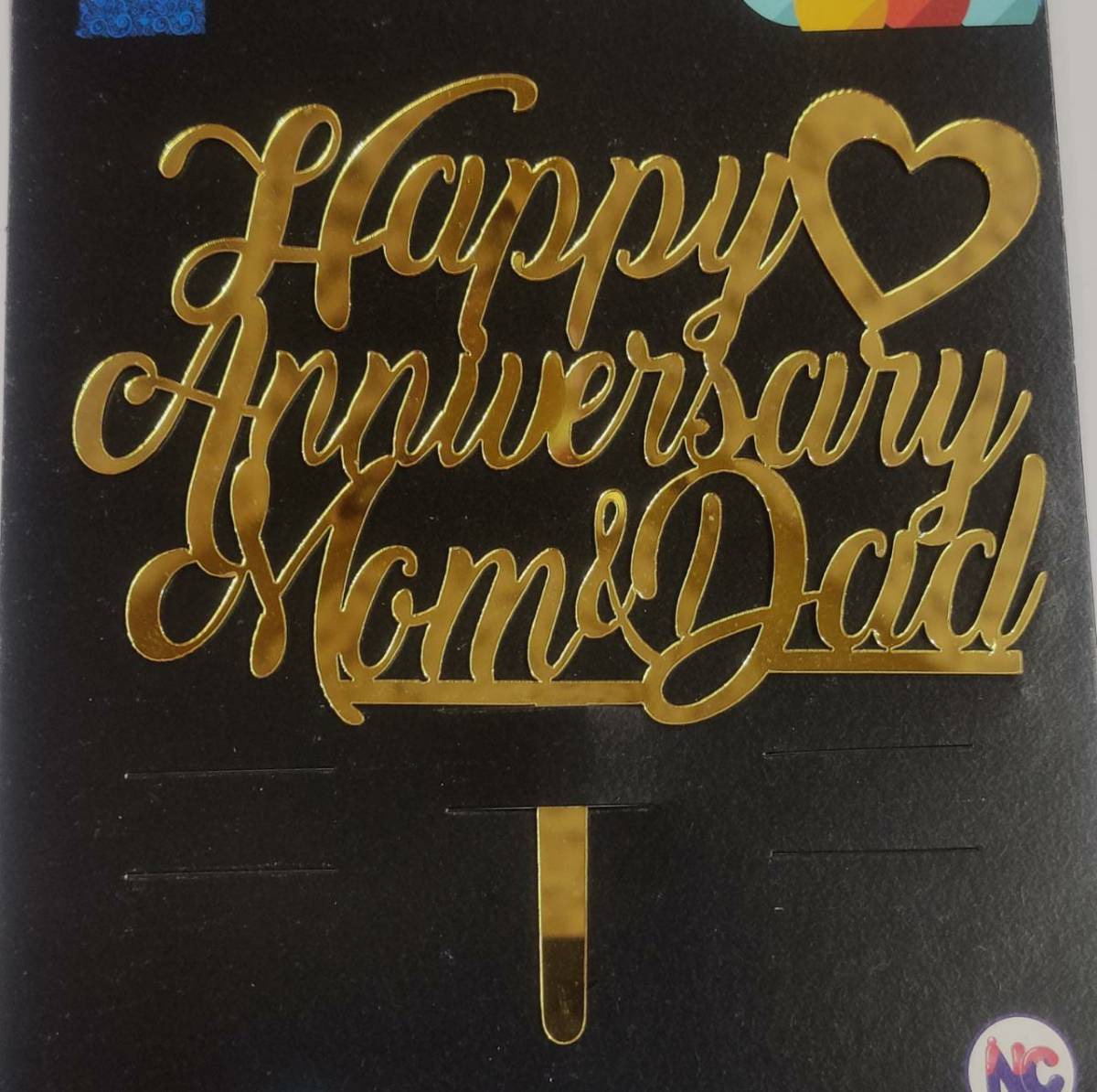 happy anniversary Mom & Dad topper  RT00408