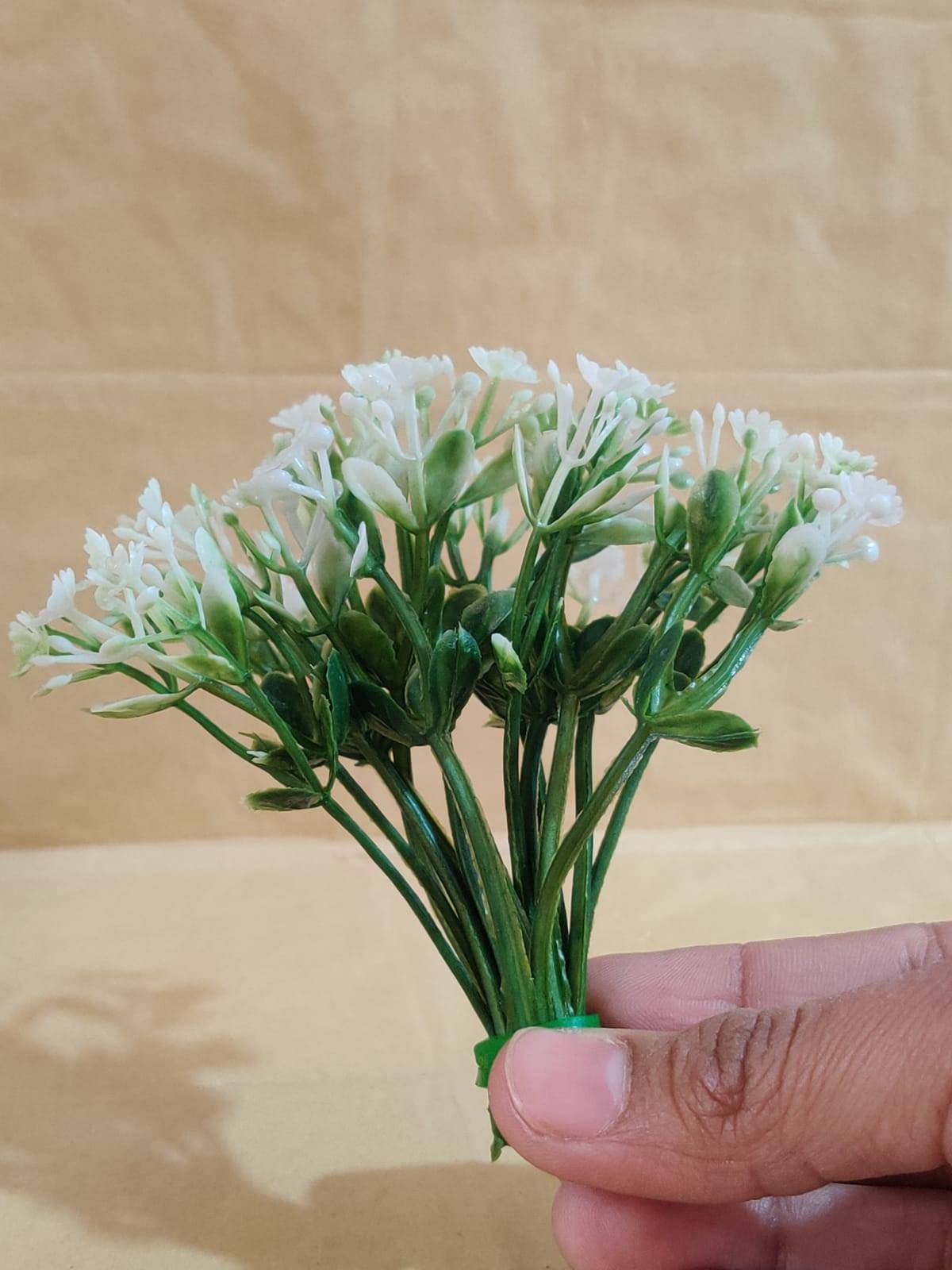 White Small Artificial flower pack of 5