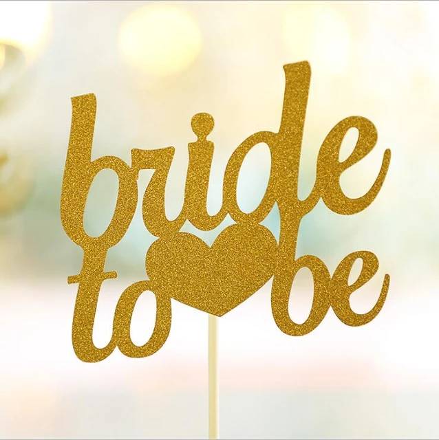 Bride to be Golden topper Pack of 8 (LWA-051)