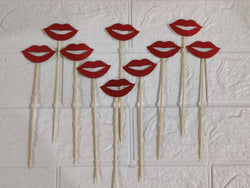 Red Lips Topper Pack of 10 (LWA-087)