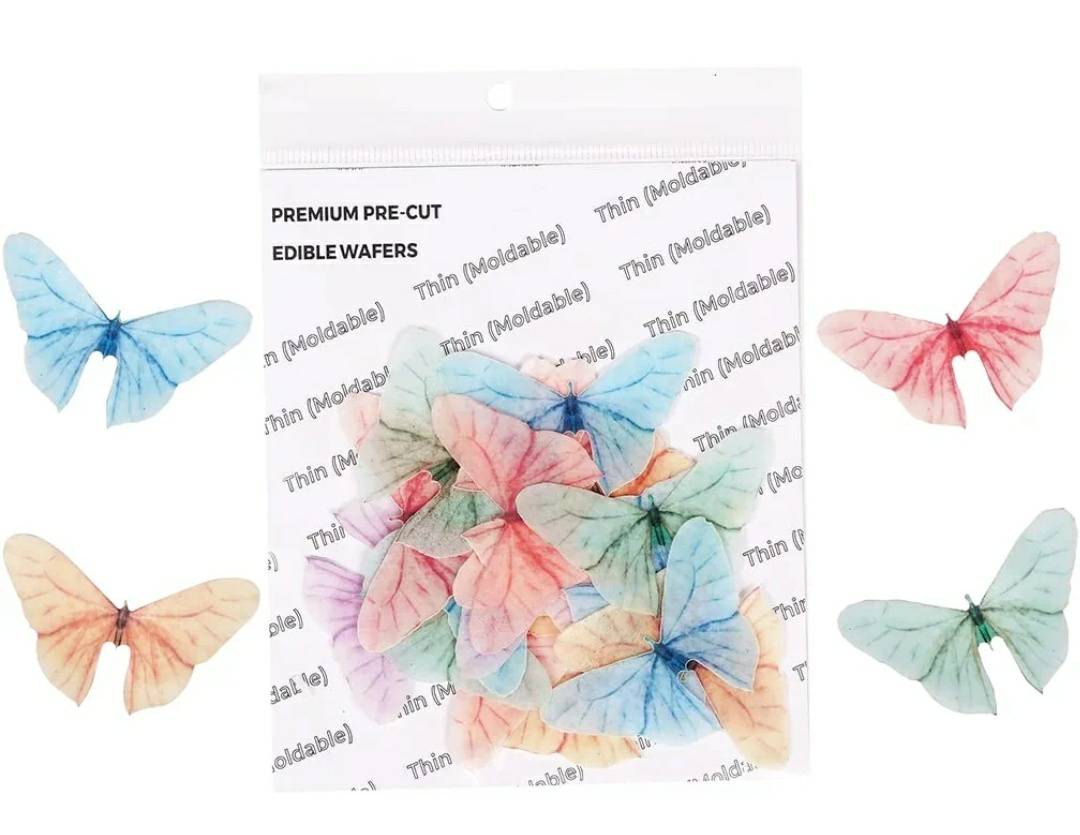 Tastycrafts Pre-Cut Wafer Paper Butterflies 
Pack of 10