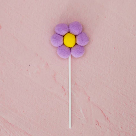 Soft Pompom Flower Cake Topper