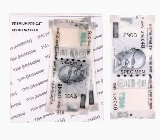 INR 500 Note Edible Pre-Cut Wafers
