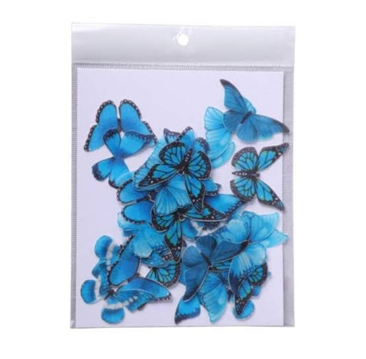 Blue Butterfly Edible Pre-Cut Wafers WPC-001