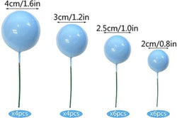 Mix Size Faux Balls Pastel Blue colour pack of 20