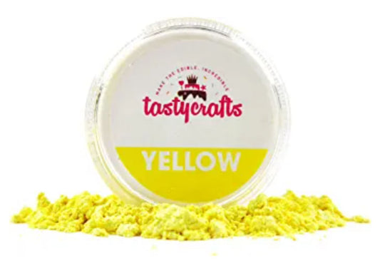 Tasty Crafts Yellow Luster Dust
Weight -4.5gm