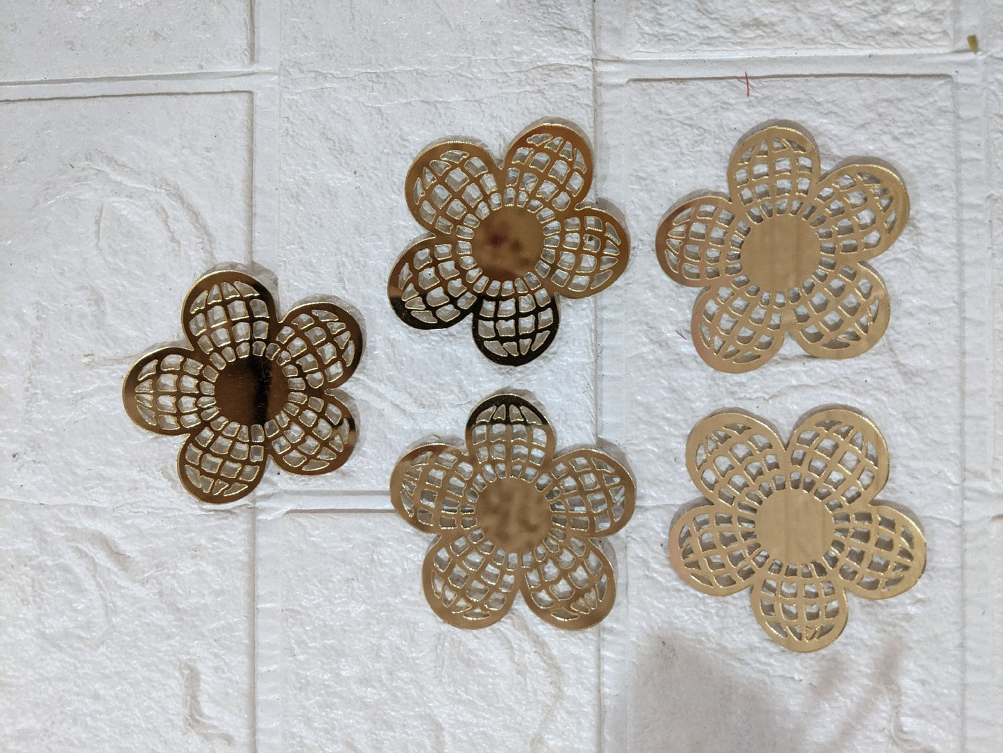 acrylic flowers set of 5