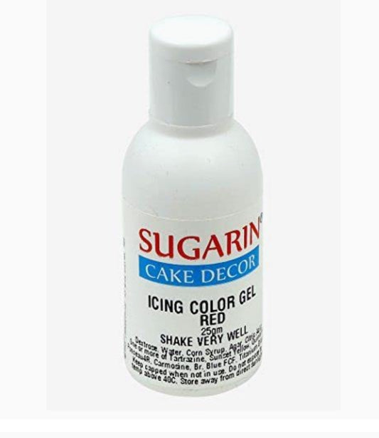 Sugarin Premium Red Gel colour 25ml