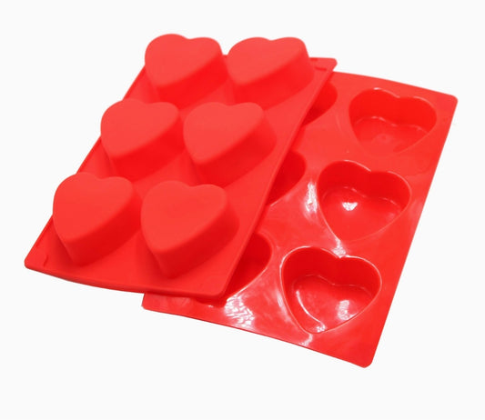 6 Cavity Heart Silicon Mould
( Rendom Colour )