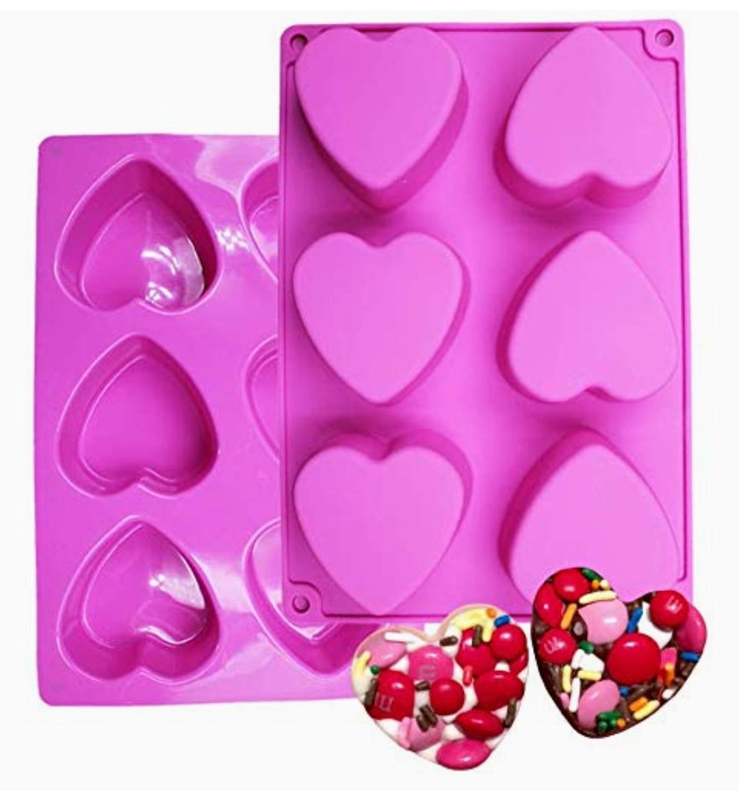 6 Cavity Heart Silicon Mould
( Rendom Colour )