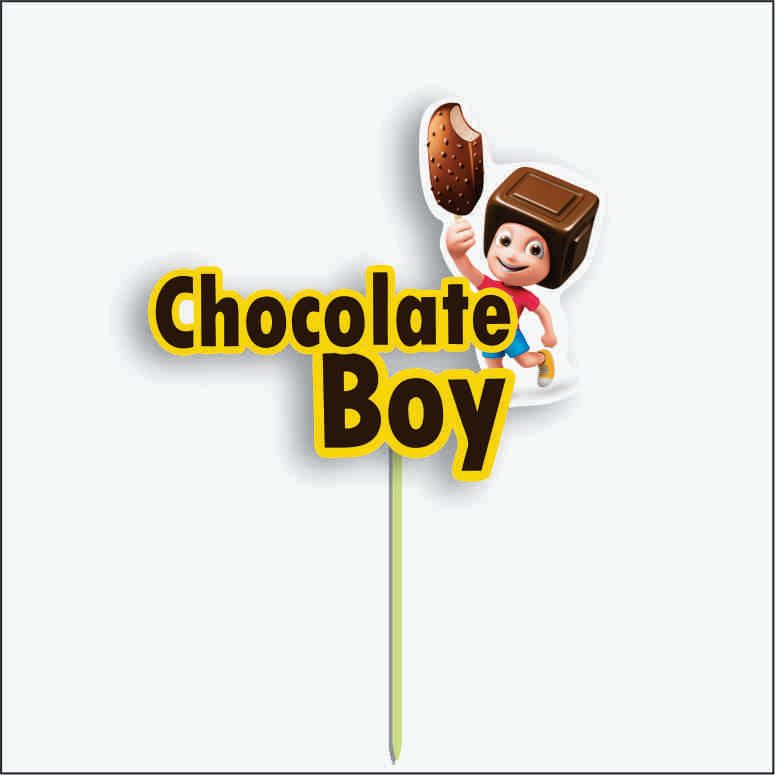 Chocolate Boy Paper Topper 
(Pack of 10)