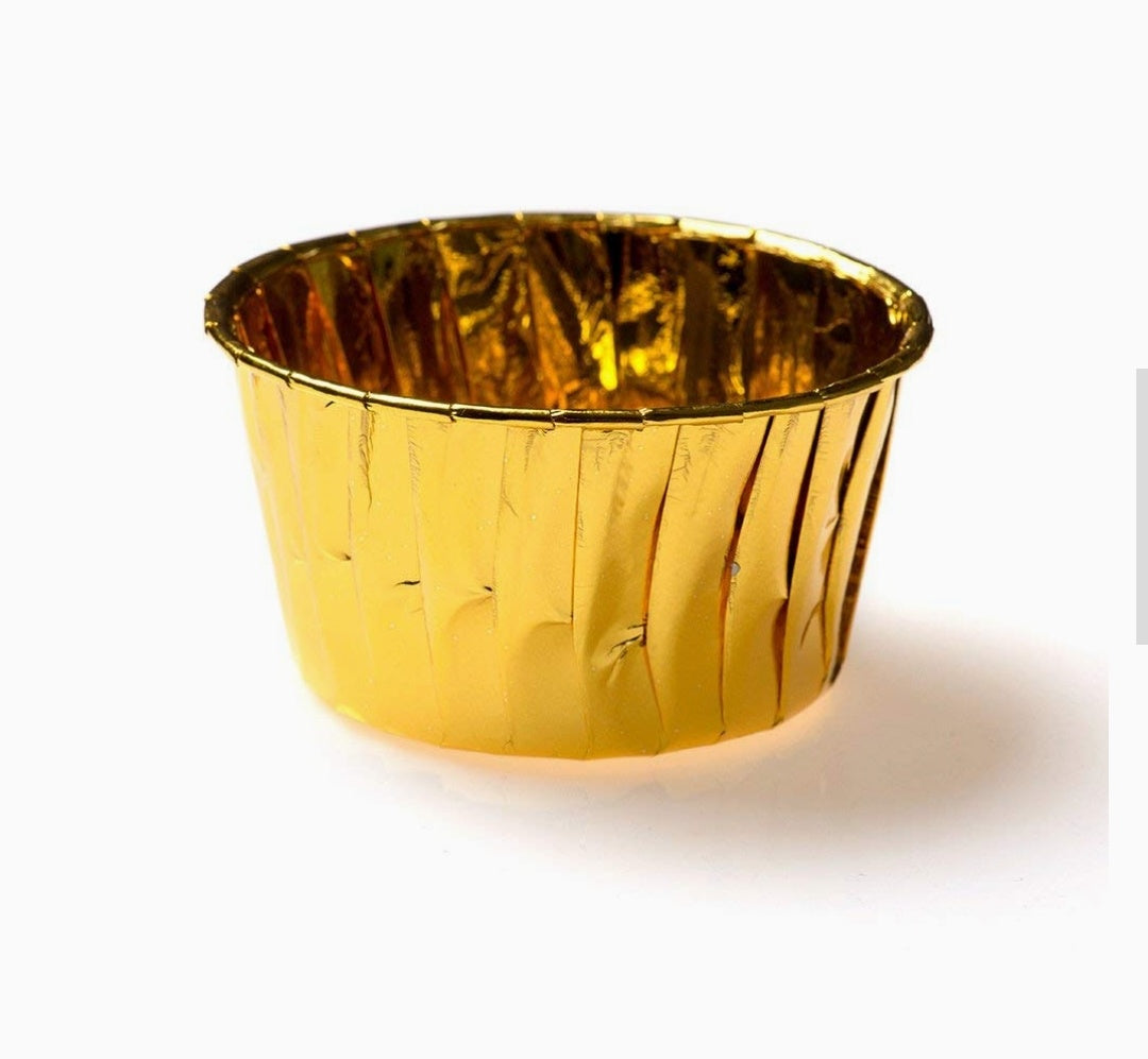 Metallic Golden Cupcake Liner Pack of 50