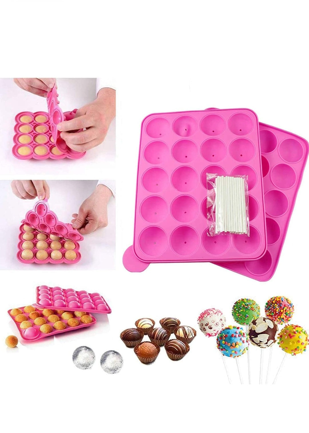 Cake Pop Mould SKM184 with stick 
20 in 1