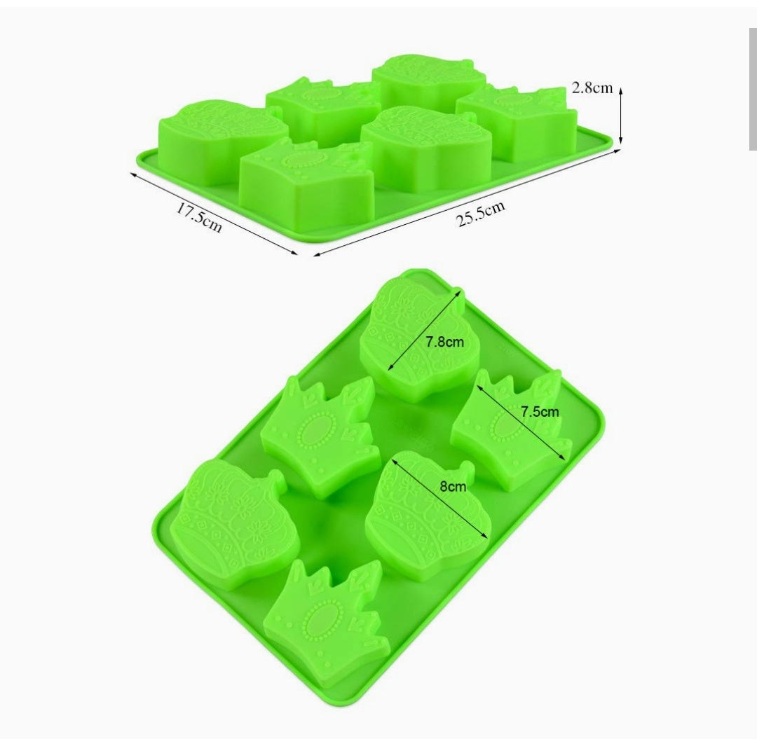6 cavity spiral silicone mould