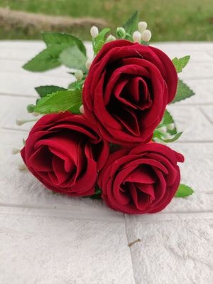 Artificial Rose Flower pack of 3
