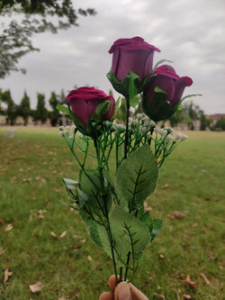 Artificial Rose Flower Pack of 3