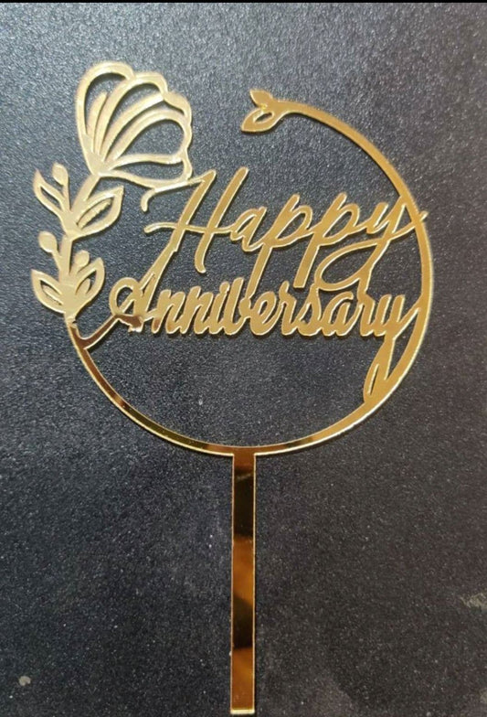 Acrylic Happy Anniversary Topper