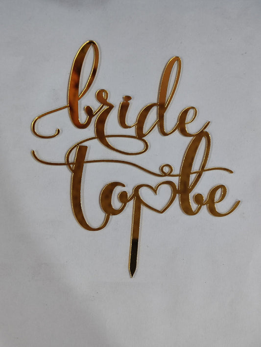 Acrylic Bride to be Topper RT00663