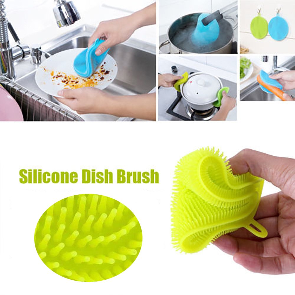 Silicon Scrubber Pack of 5 (Random Colour)