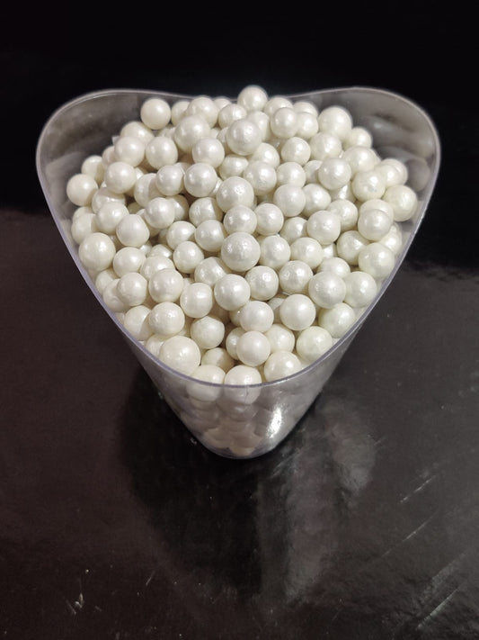 Tastycraft white Pearl Sprinkles Size - 6mm